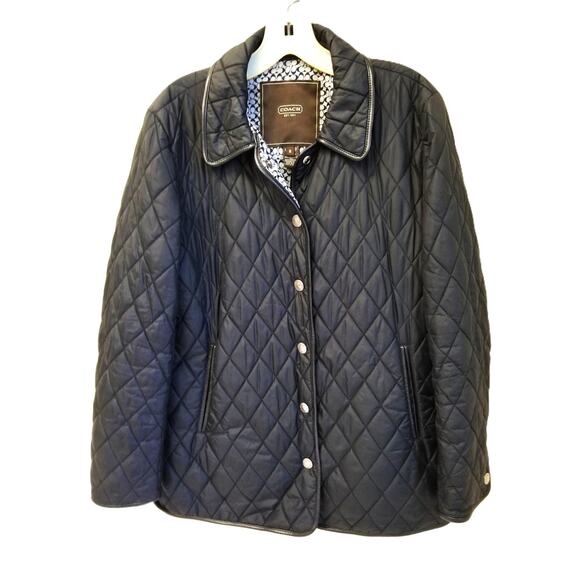 Coach Quilted Riding Jacket – Black, Size Small (EUC) - Picture 2 of 9